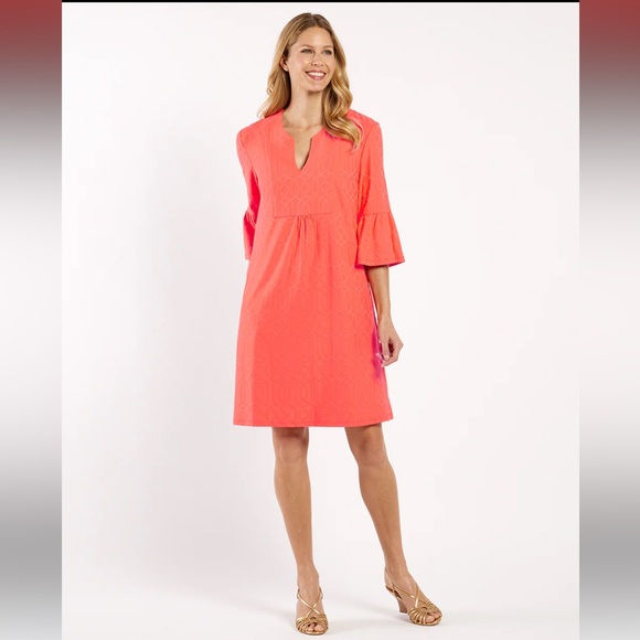 Jude Connally Coral Knee-Length Shift Dress - Picture 5 of 7